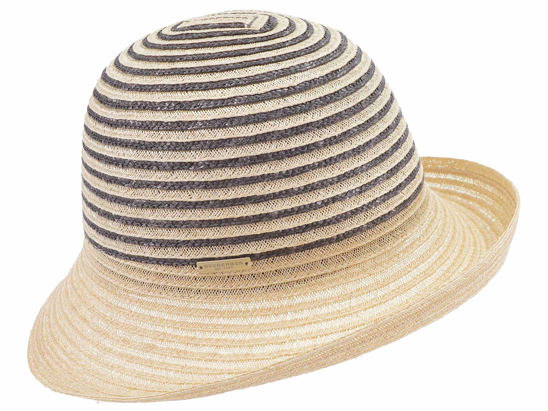 Seeberger Naturstrohmix Glocke mit  Schmaler Cloche Hut