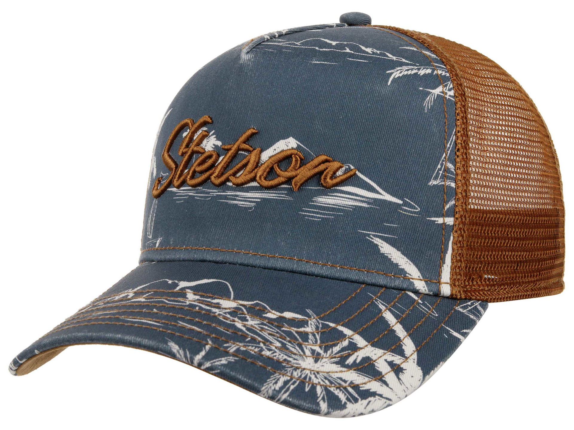 Stetson Trucker Cap Minimal Aloha Print