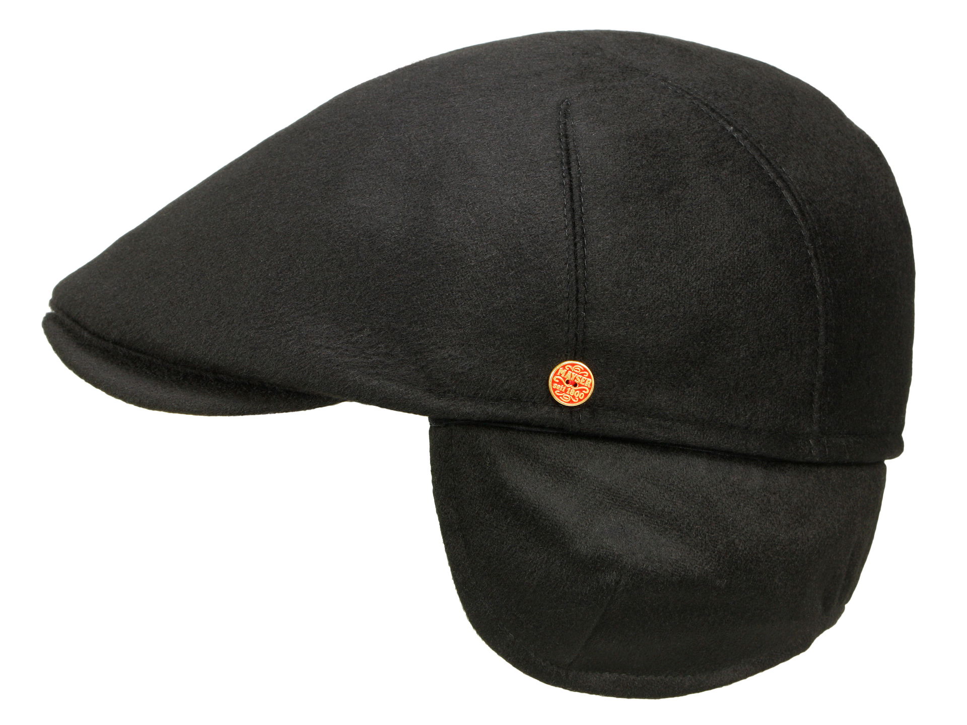 Mayser Simon Plus Einteilige Flatcap aus Kaschmir mit Ohrenklappen
