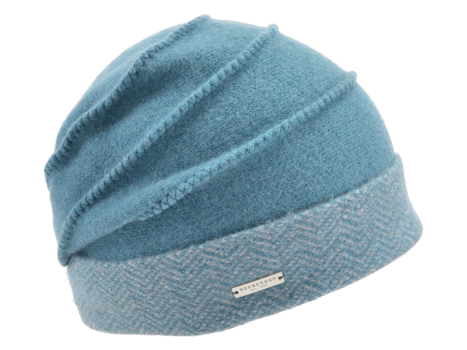 Seeberger Walkmütze aus Schurwolle mit Zickzacknähten