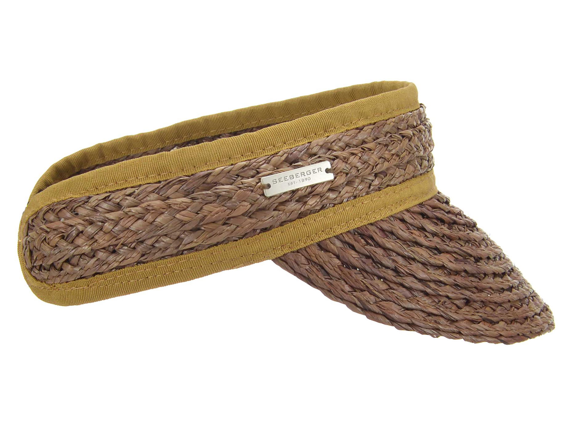 Seeberger Visor aus Raffia Borte