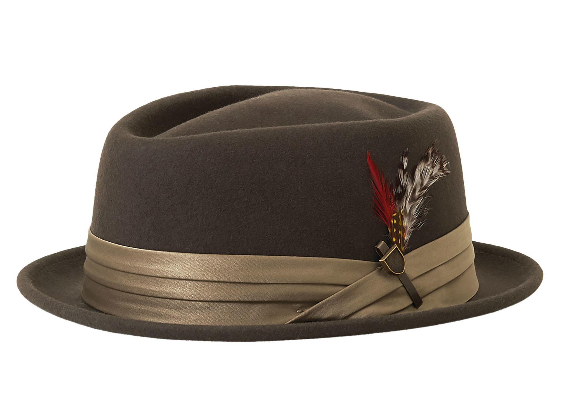 Brixton Stout Pork Pie Filzhut mit Satin Band