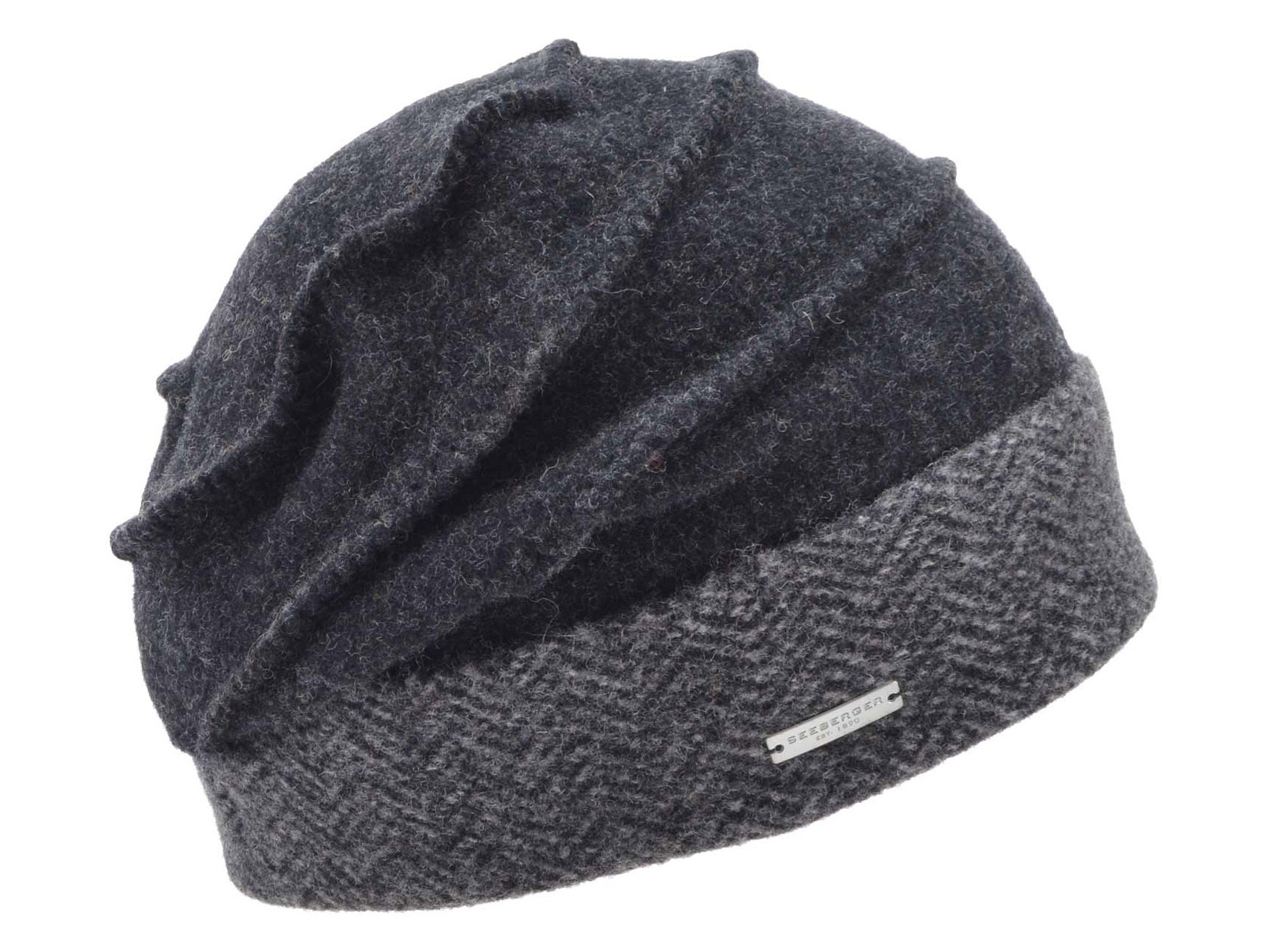 Seeberger Walkmütze aus Schurwolle mit Zickzacknähten