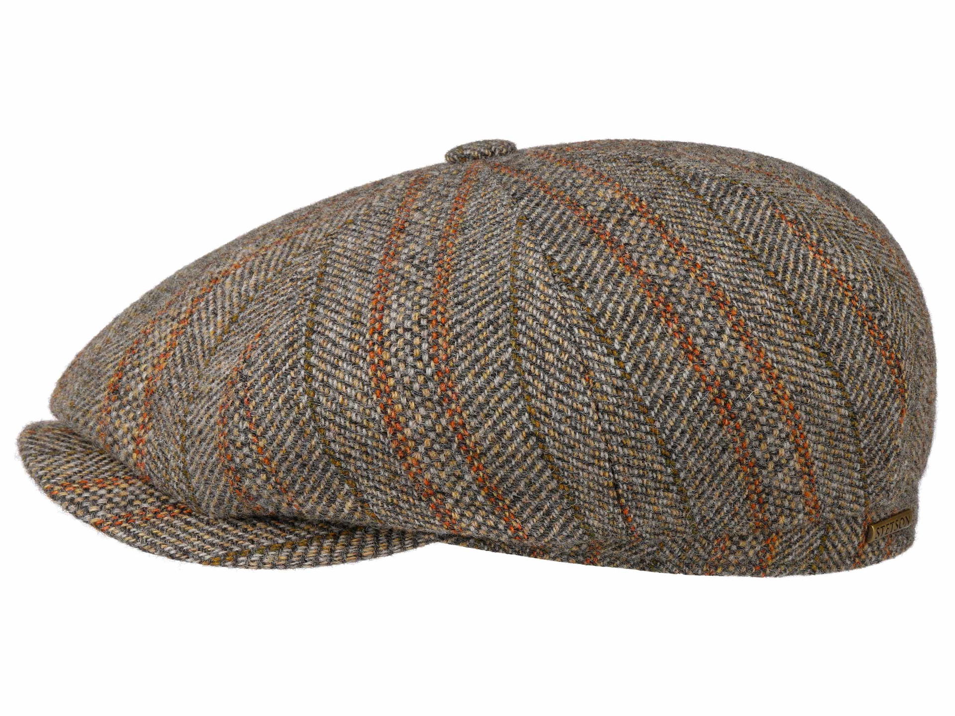 Stetson Hatteras Herringbone 8 Panel Newsboy Flatcap