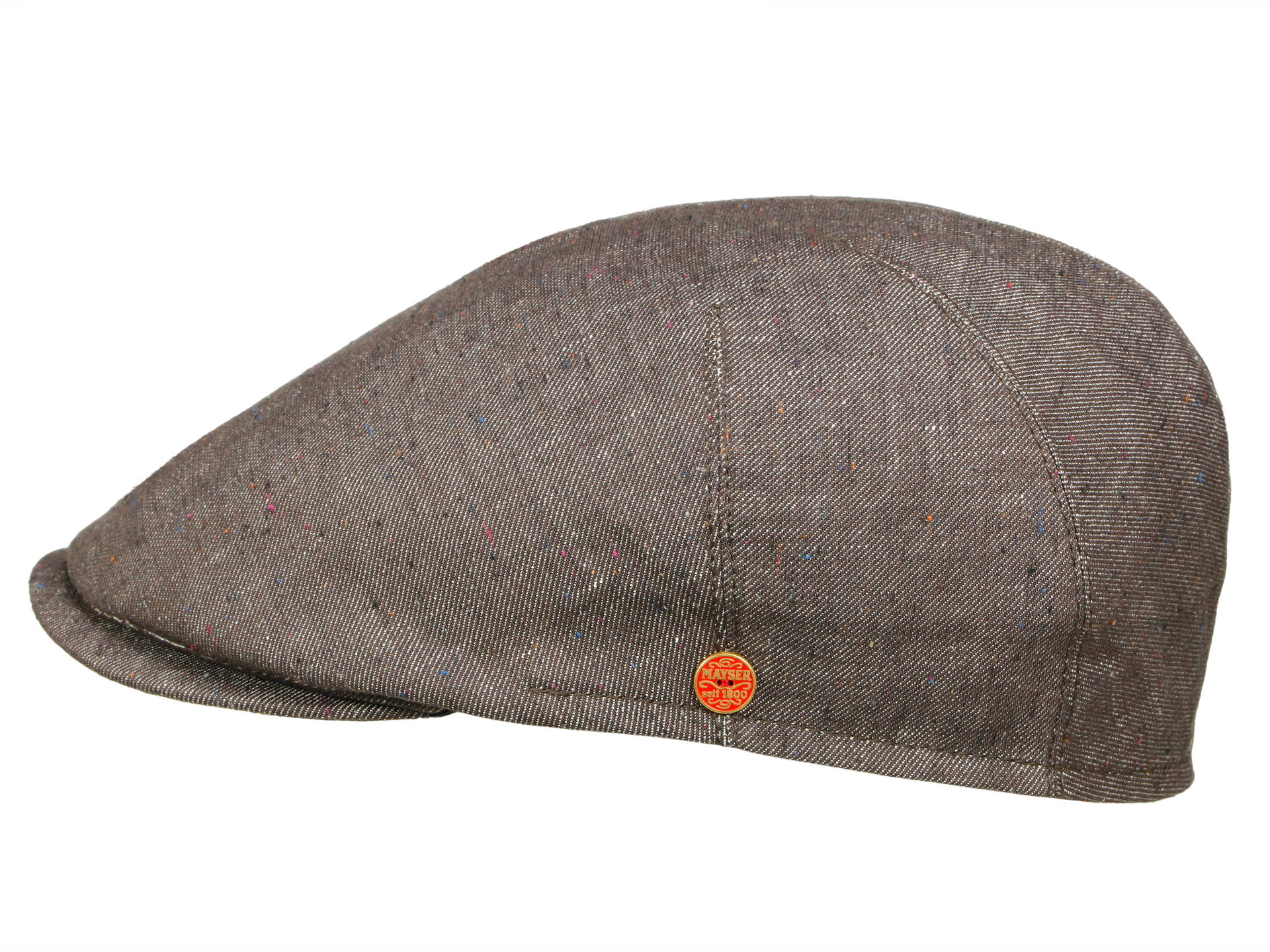 Mayser Simon Geblockte Flatcap aus Leinen und Baumwolle