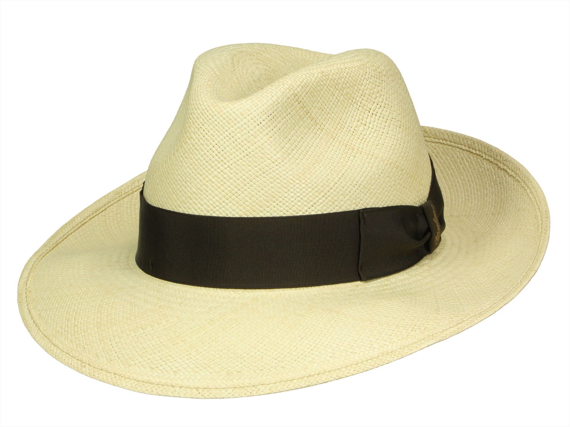 Borsalino Amedeo Quito Fedora Panamahut mit breiter Krempe