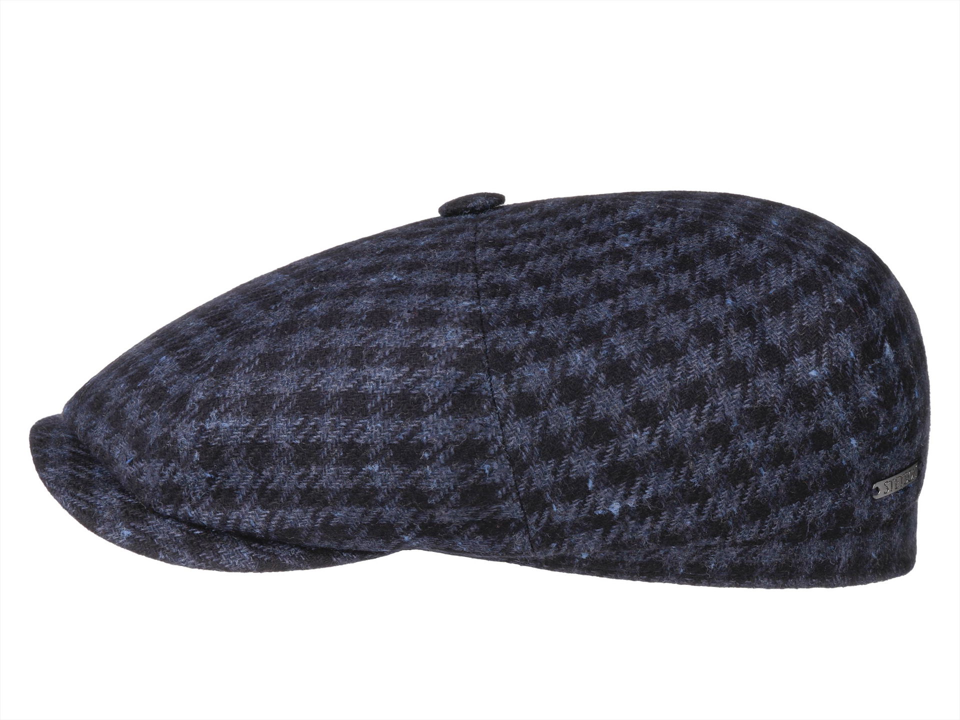 Stetson Hatteras Cashmere/Silk Vichy 8 Panel Newsboy Flatcap