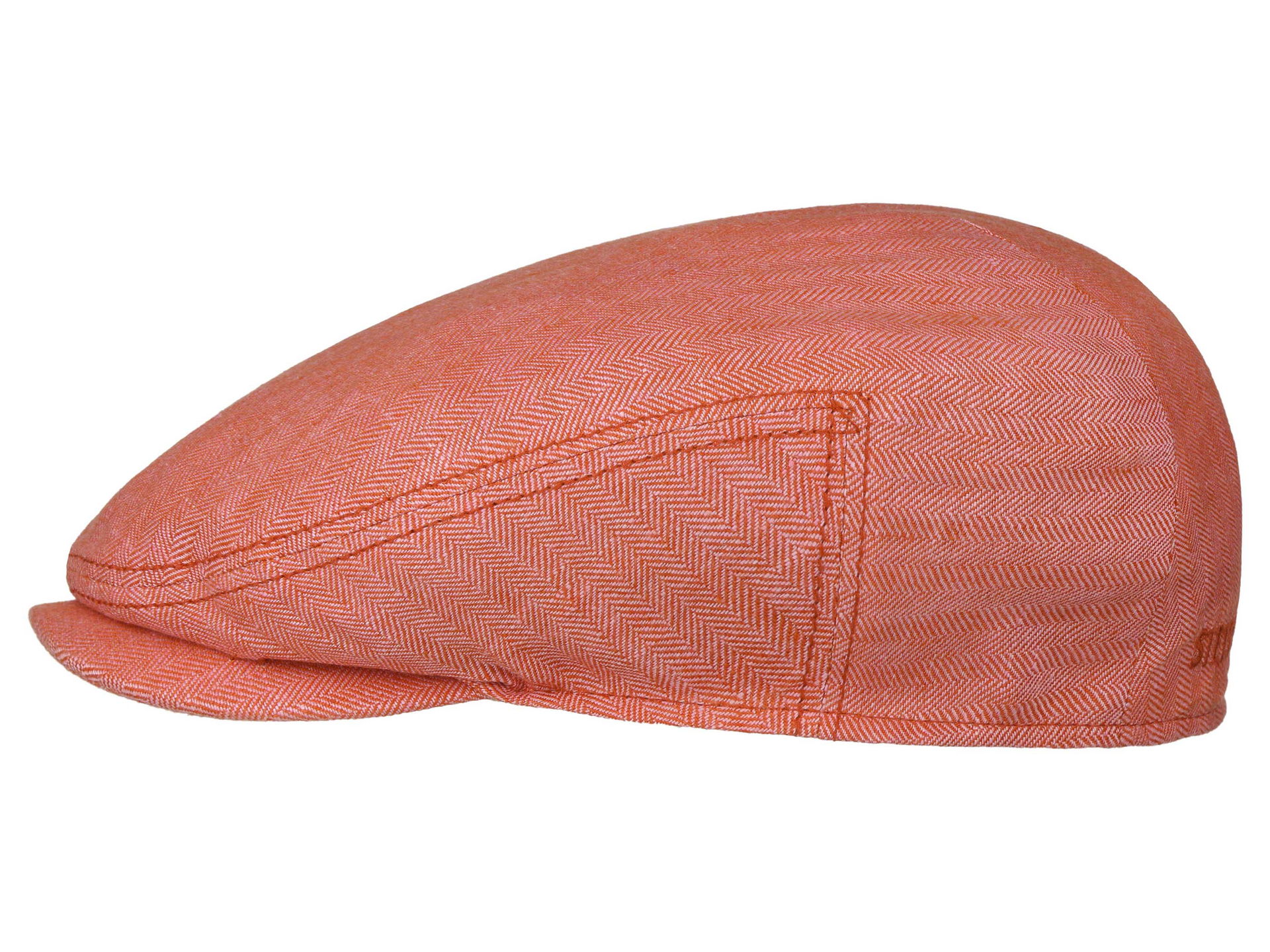 Stetson Kent Linen Flatcap im Fischgrat-Design