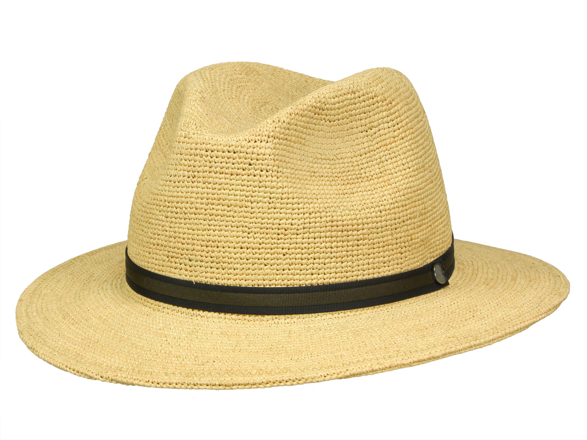 Borsalino Argentina Fine Raffia Crochet Traveller Hut